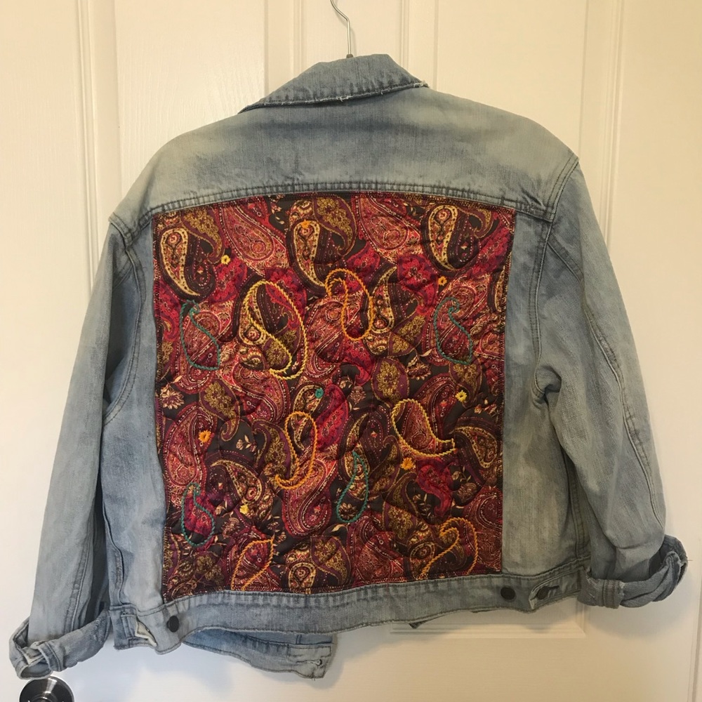 Free people embroidered jean jacket